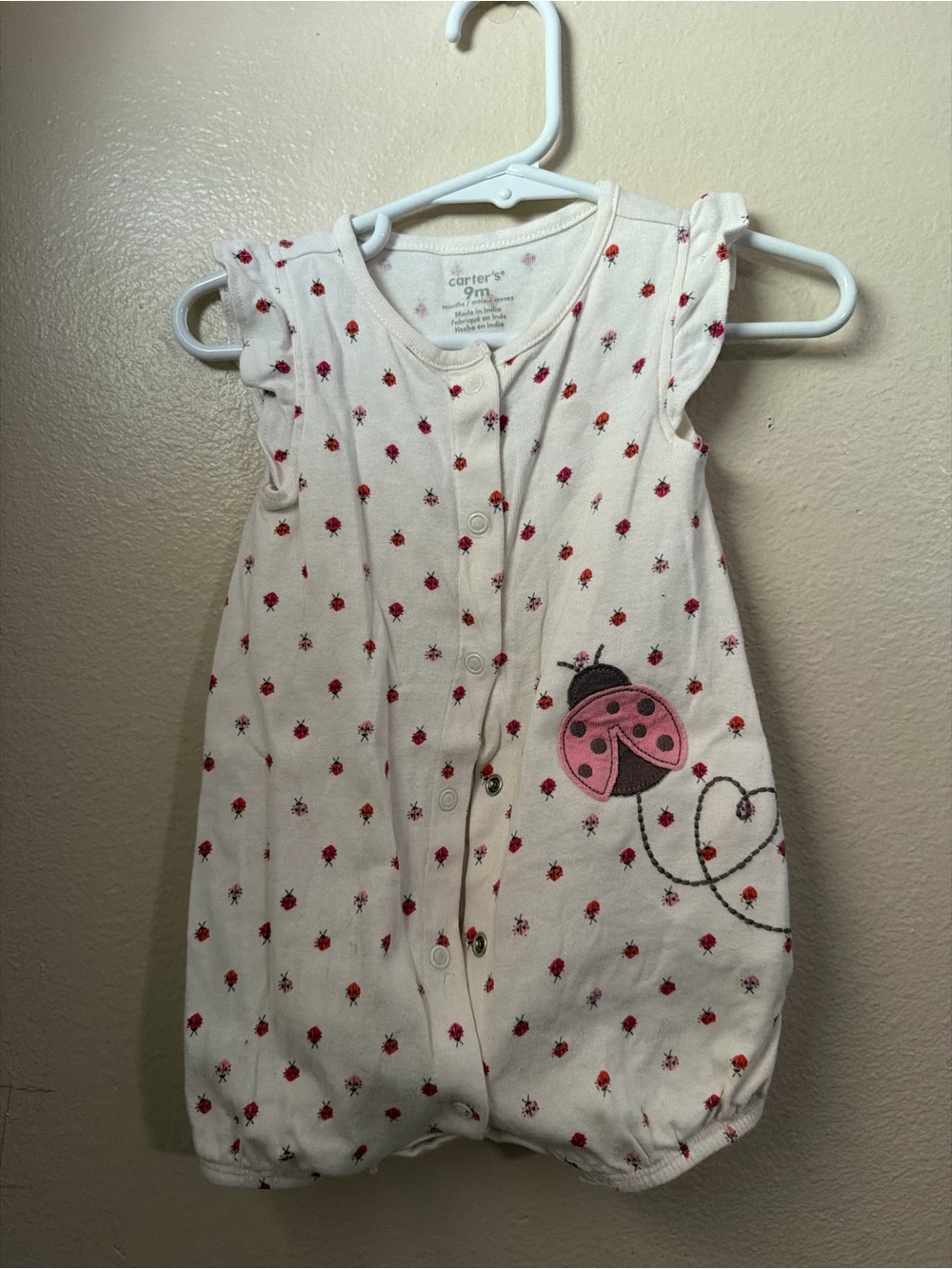 Carters ladybug romper